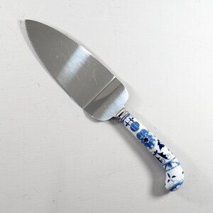 PRILL England Pie & Cake Server with Stainless Blade Blue Onion